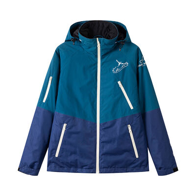 220gsm áo khoác ngoài trời chống nước Hooded Windbreaker Design tương phản thở