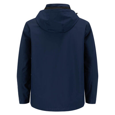 Waterproof Wind-Resistant Classic Jackets with Custom Logo Navy Blue Hooded Workwear Jacket