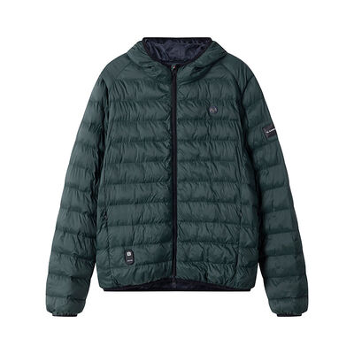 kupować 100% Nylon Lekkie kurtki z dolną kurtką Forest Green Puffer Jacket z kapturą produkcja online