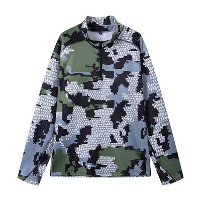 comprar Casaco de caça de camuflagem para homens com interior de lã escovada, estiramento de 4 vias e desempenho de remoção de umidade, camada de base superior Fabricação em linha