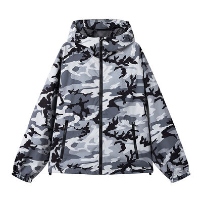 Buy Water-Resistant Camouflage Hunting Jacket with Breathable Mesh Lining and Adjustable Hood online manufacture