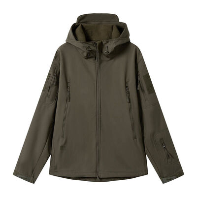 kopen Softshell Winddichte Camouflage Jachtjassen Outdoor Heren Militaire Tactische Hooded Fleece Jas online vervaardiging