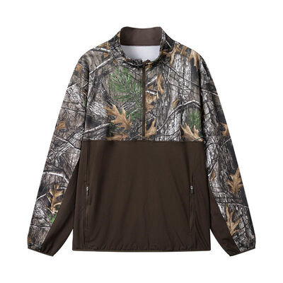 Beli Jaket Musim Dingin Camo Pria Ringan dan Tenang Setengah Ritsleting Jaket Pullover Berburu pembuatan online