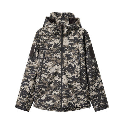 Beli Jaket Berburu Kamuflase Bergaris Bulu Hem yang Dapat Disesuaikan Jaket Digital Camo Dengan Tudung pembuatan online
