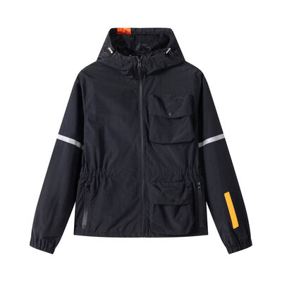 buy Men'S Water Repellent Classic Jackets Reflective Utility Hooded Jacket Wind Resistant online manufacture