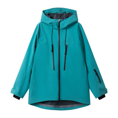 kopen Aqua Groen Teal Technische Waterdichte Shell Jas Rasterpatroon Waterafstotende Technische Jas online vervaardiging