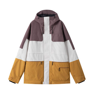 kaufen Colorblock Wasserdichte Snowboardjacke mit Thermomesh-Rückeneinsatz Online-Herstellung