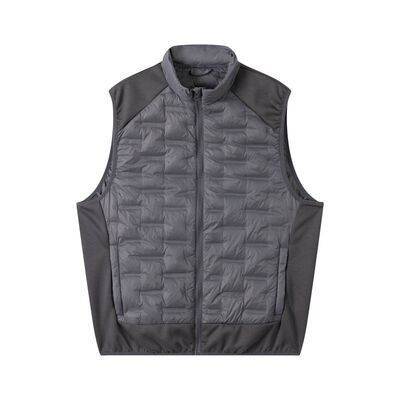 buy Solid color Lightweight Puffer Jacket Hybrid Quilted Vest Grey Smooth Lightweight online manufacture
