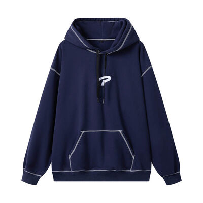Mua Polyester hỗn hợp hoodies lông mặc tùy chỉnh tương phản khâu in đồ họa áo phông sản xuất trực tuyến
