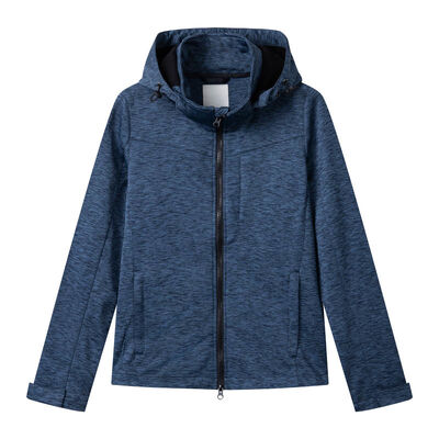 kupować Heather Błękitne Męskie Zip Up Hoodies Soft Shell Jacket Panel kontrastowy produkcja online