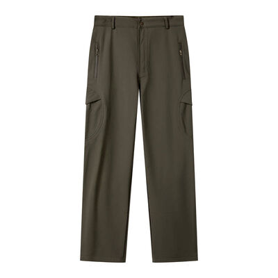 buy Men's Fleece Lined Outdoor Cargo Pants with Zip Pockets and Stretch Fabric for Comfort online manufacture