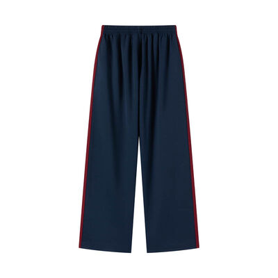 ซื้อ กางเกงวอร์มขายาวทรงกว้าง Unisex พร้อมแถบข้างคู่และผ้าที่ระบายอากาศได้ดี น้ำหนักเบา การผลิตออนไลน์