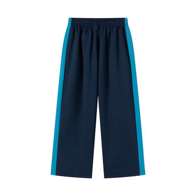 satın al Unisex geniş bacaklı spor pantolonları ve rahat spor giyimleri için elastik bel bandı Çevrimiçi üretim