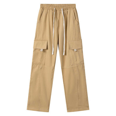 acheter Pantalons de chargement confortables pour hommes avec 100% de coton, taille élastique + corde de traction et conception multi-poche fabrication en ligne